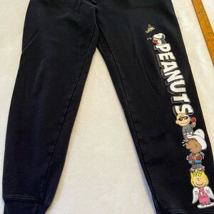 🖤 Peanuts Jogger Sweatpants Snoopy Charlie Brown Graphic Pants M